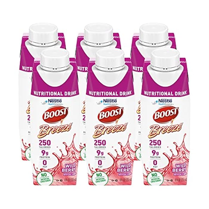 Boost مشروب بوسـت بريز الغذائي بالتوت البري، 8 أونصة سائلة (عبوة من 6) - Image 1