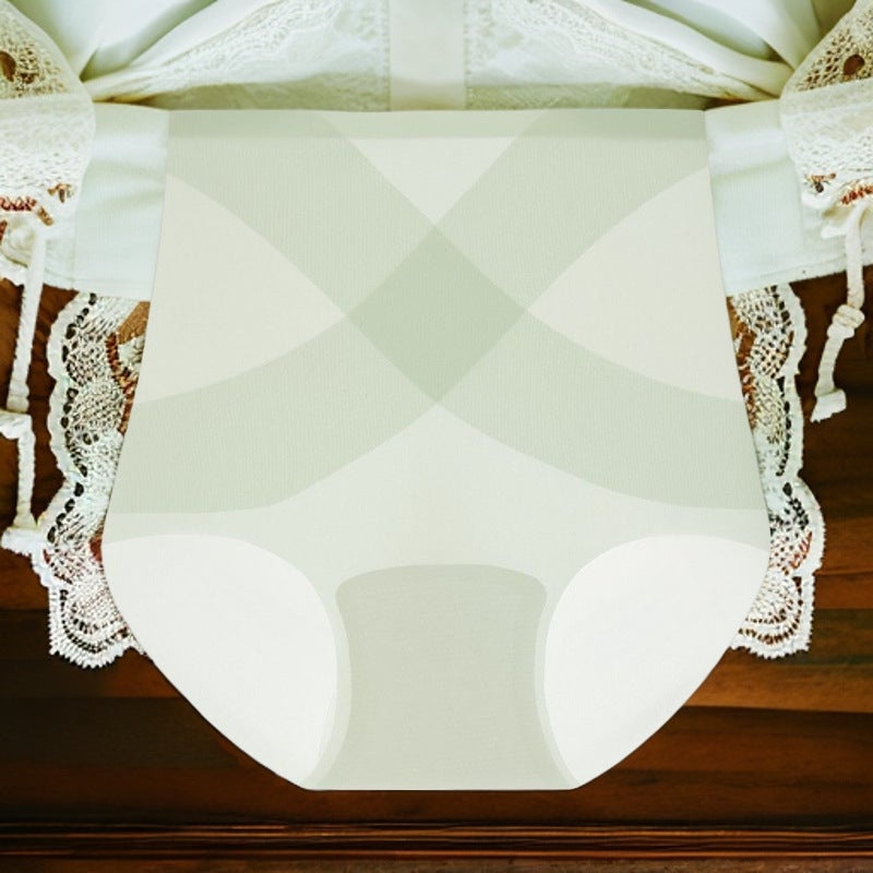 Summertime Ice-Silk High Waist Shaper Panties for Women green  - Image 1