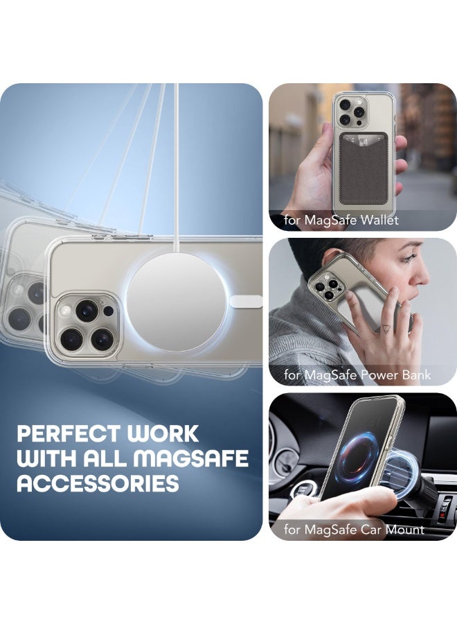 TIESZEN Magnetic for iPhone 15 Pro Case, Compatible with MagSafe, Built-in Privacy Screen Protector and Camera Protection, Anti Spy Full Body Dustproof Shockproof Hard Phone Case 6.1", Clear - Image 5