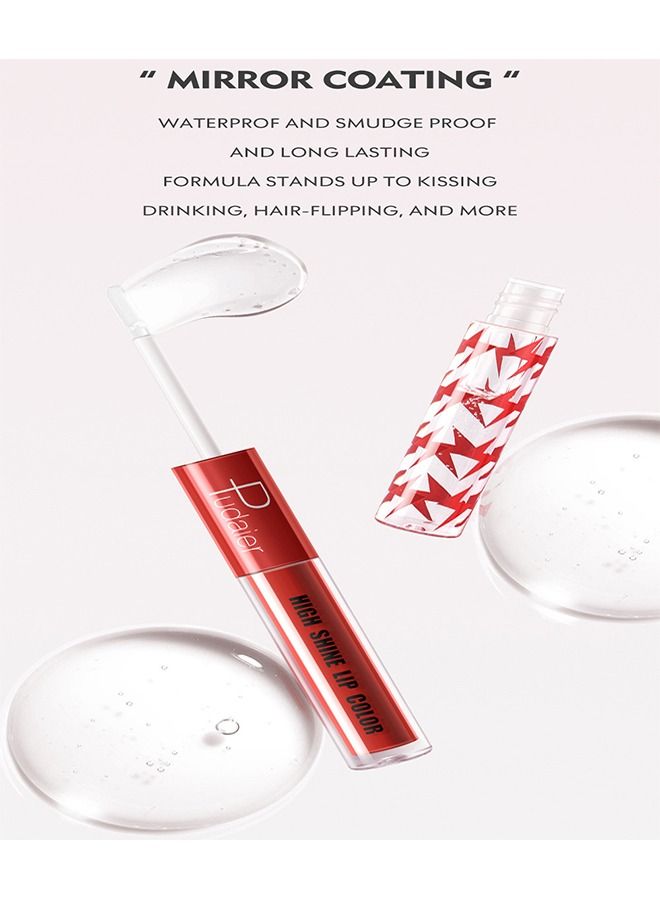 pudaier High Shine Lip Colur Double Ended Lip Glaze Lip Oilhigh Gloss 10,Transparent Lip Oil,Stick Cup Not Fade Waterproof Liquid Lipstick For Girls And Women - Image 5