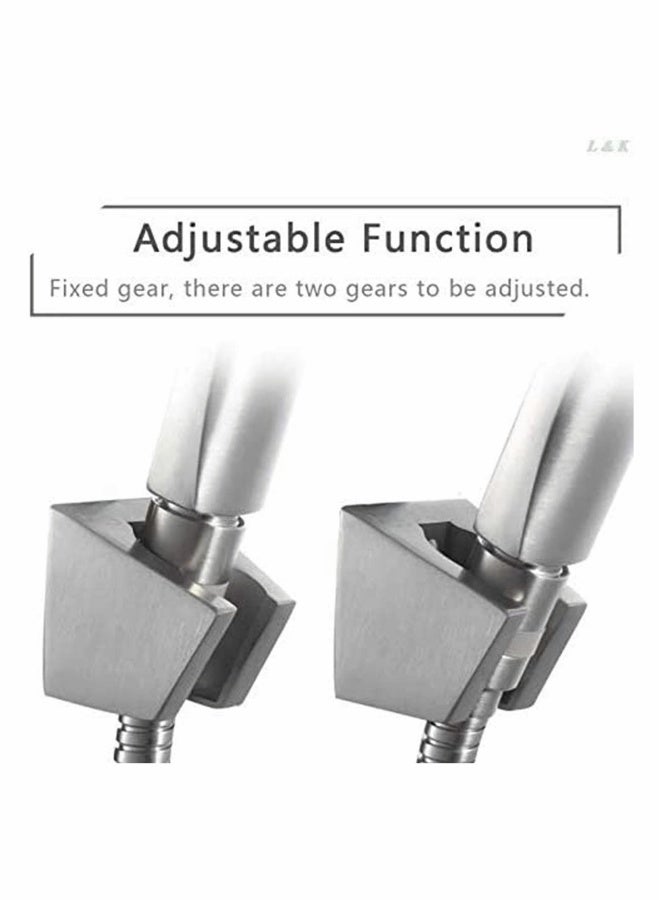 Shower Bracket, Stainless Steel Seat Nozzle Bracket, Bathroom Adjustable Holder, Shower Head Adjustable Base Accessories, Color (Silver), Dimension app.4.3 x 3.1cm - Image 5