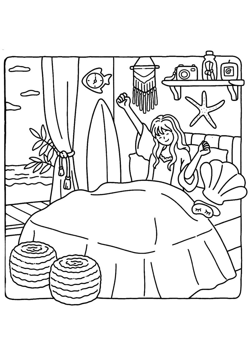 كوزي تايمز هوم سويت هوم كتاب التلوين للبالغين والمراهقين يضم كوخ ساحرة شقق شاطئية وزوايا صحية أوقات الاسترخاء للاسترخاء - Image 5