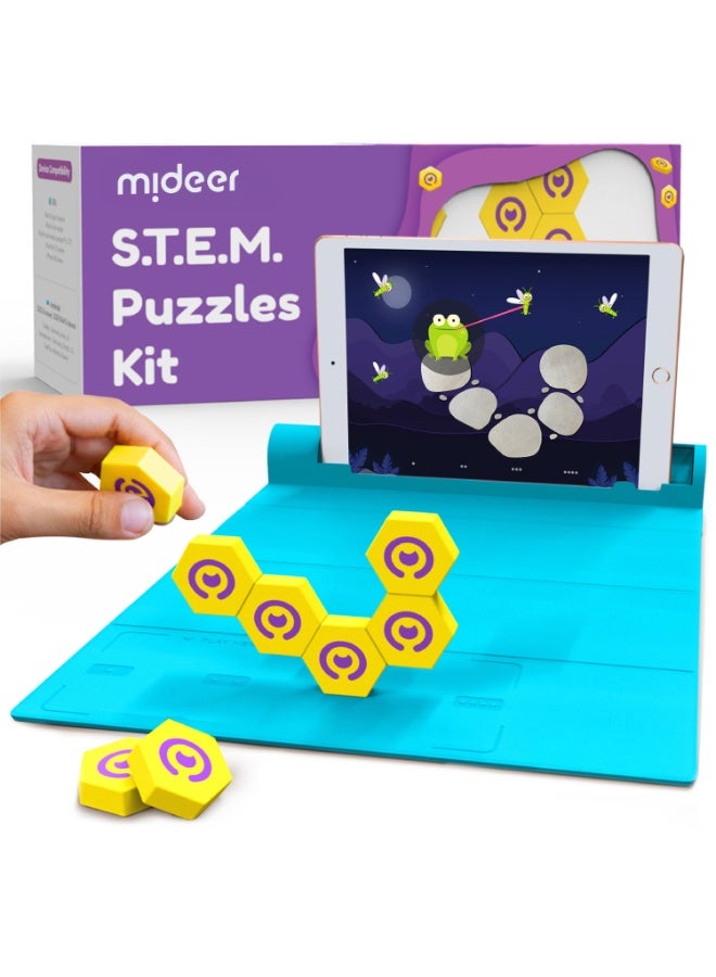 MiDeer Mideer Plugo Connecto Link (Kit + App) : Smart Magnetic Tiles + Building Toy With Puzzles For Kids Age 4 To 10, Stem Learning And Birthday Gifts For Boys & Girls  - Image 2
