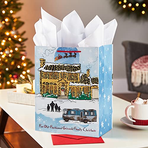 Hallmark 13 Large National Lampoons Christmas Vacation Gift Bag with Tissue Paper Fun OldFashioned Griswold Family Christmas for Kids Dads Grandparents Friends - Image 3