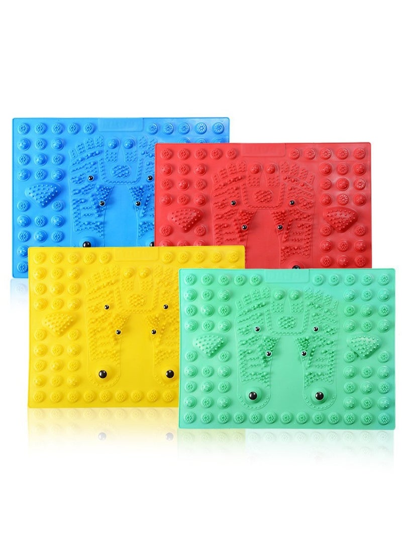 4Pcs Reflexology Massage Pad Durable Finger Pressure Plate Health Care Foot Care Plantar Fitness Mats Foot Massager Toe Pressure Mat - Image 1