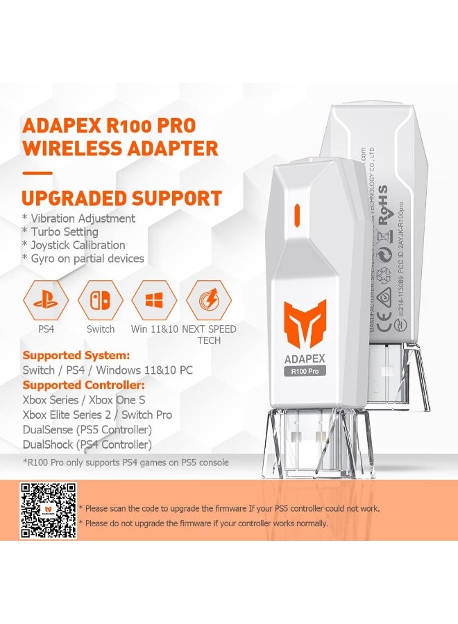 BIGBIG WON Wireless Controller Adapter for Xbox Series X|S Controller/Xbox One X|S Controller/Elite Series 2/PS5/PS4/Switch Controller Playing on PS4/Switch/Windows 11&10 PC - Image 2