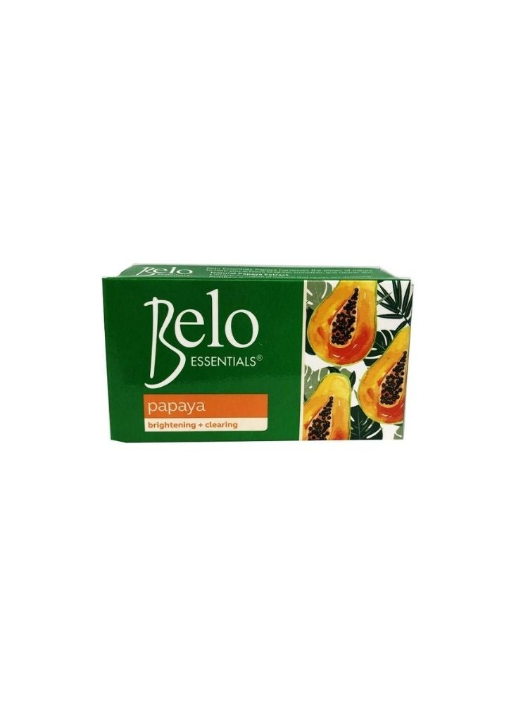 Belo Essentials Papaya Whitening Soap – Brightening & Clearing Skin Bar 135g - Image 1
