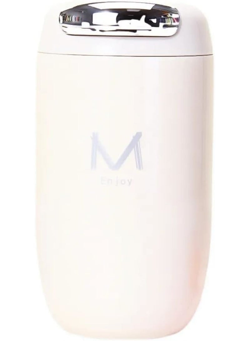 SYOSI Travel Mug, Stainless Steel Vacuum Insulated Coffee Cup with Leak Proof Push Button Lid for Hot and Cold Drinks, Double Walled Portable Tumbler for Office Car Commuting Camping, 360ml, White - Image 1