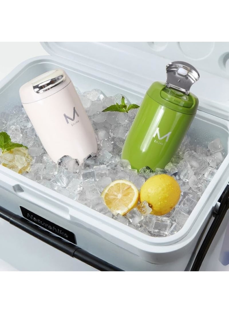 SYOSI Travel Mug, Stainless Steel Vacuum Insulated Coffee Cup with Leak Proof Push Button Lid for Hot and Cold Drinks, Double Walled Portable Tumbler for Office Car Commuting Camping, 360ml, White - Image 5