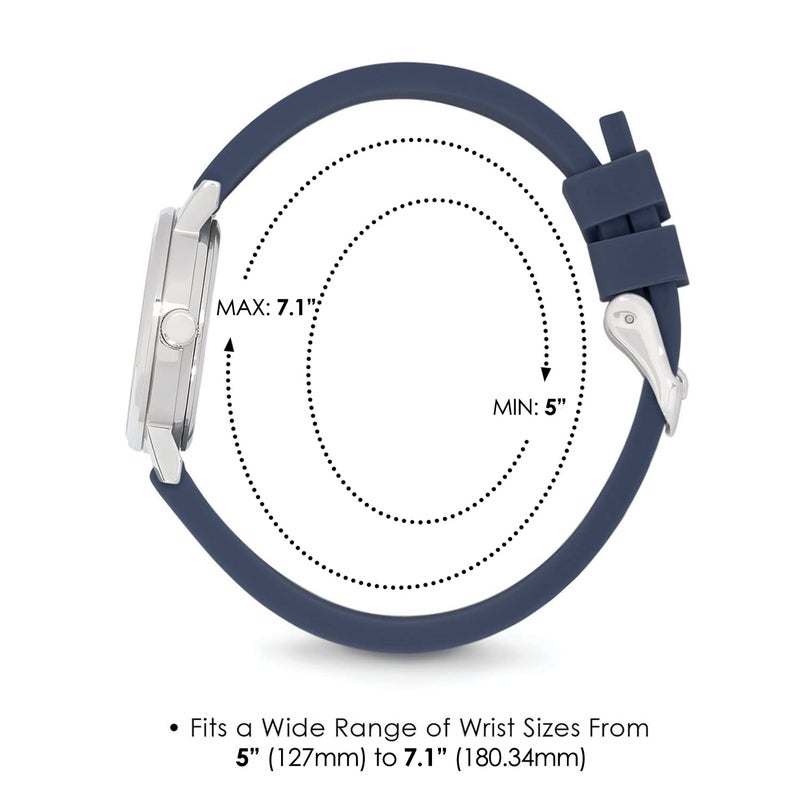 Speidel Scrub Petite Watch Made for Doctors, Nurses, EMT, Surgeons and Students w/Red Second Hand in Navy - Image 3