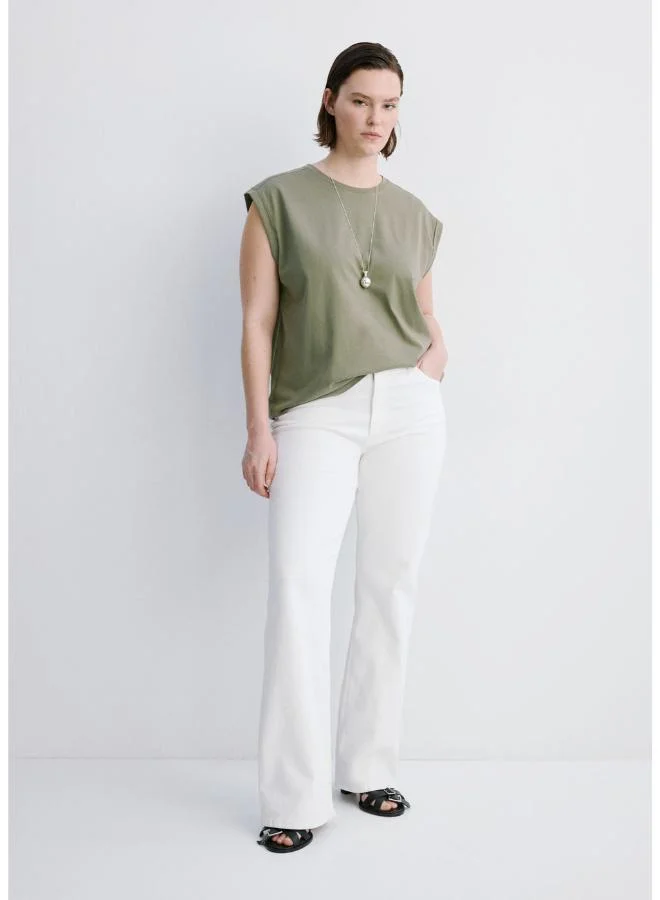 مانجو Short-sleeved t-shirt with shoulder pads