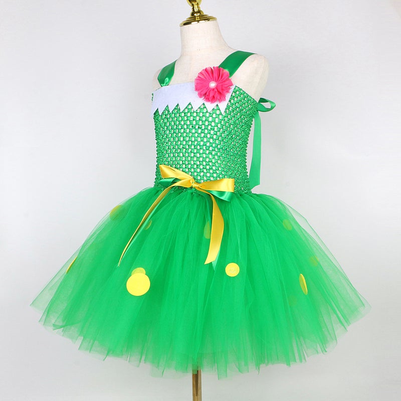 Green Dinosaur Mesh Tutu Princess Dress All Saints Carnival Puffy Dress Children'S Festival Cosplay - Image 5