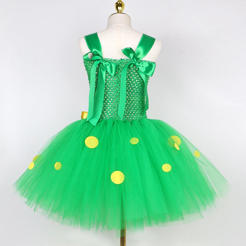 Green Dinosaur Mesh Tutu Princess Dress All Saints Carnival Puffy Dress Children'S Festival Cosplay - Image 3