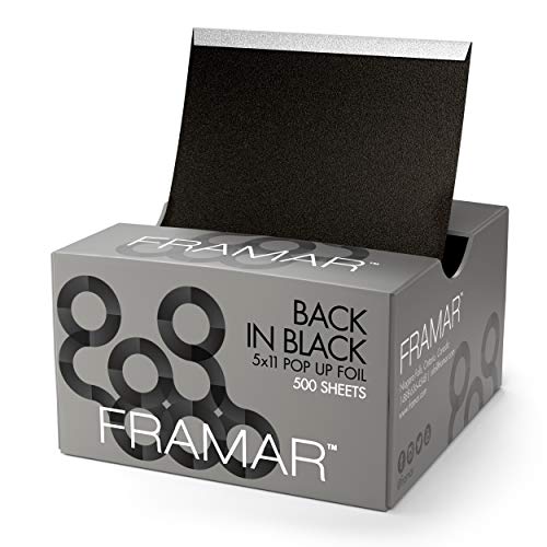 Framar Black Hair Foils For Highlighting  Pop Up Hair Foil Highlight Foils For Hair Aluminum Foil Sheets Salon Foils For Hair Stylist Hair Dye Supplies Non Slip 500 Pop Up Foil Sheets