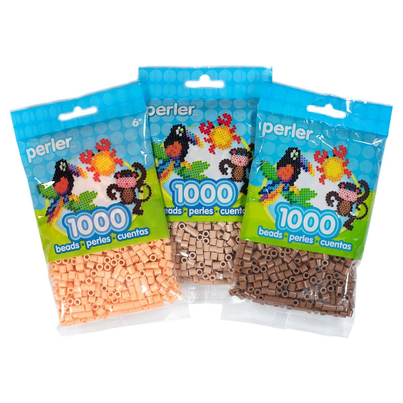 Perler Fuse Bead Set 3-Pack Bundle, Light Brown, Tan, and Sand 3 Pack - Image 1