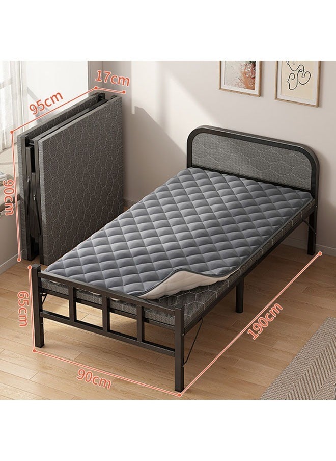 NKX - Portable Foldaway household Simple Bed companion with Ice Silk Matress 90 cm - Image 1