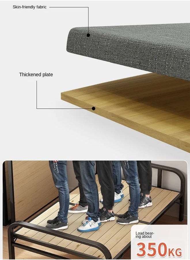 NKX - Portable Foldaway household Simple Bed companion with Ice Silk Matress 90 cm - Image 1