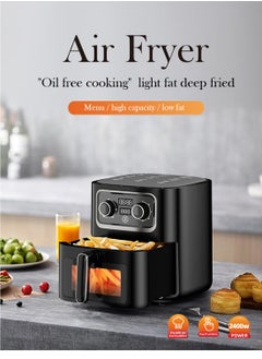 ET-LIFE Air Fryer 10L, Rapid Hot Air Circulation for Frying, Grilling, Broiling, Roasting, Baking and Toasting 10L 2400W SZ-801 Black  - Image 2