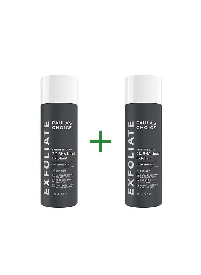 PAULA'S CHOICE 2 Bottles Of Skin Perfecting 2% BHA Liquid Exfoliant 118ml 