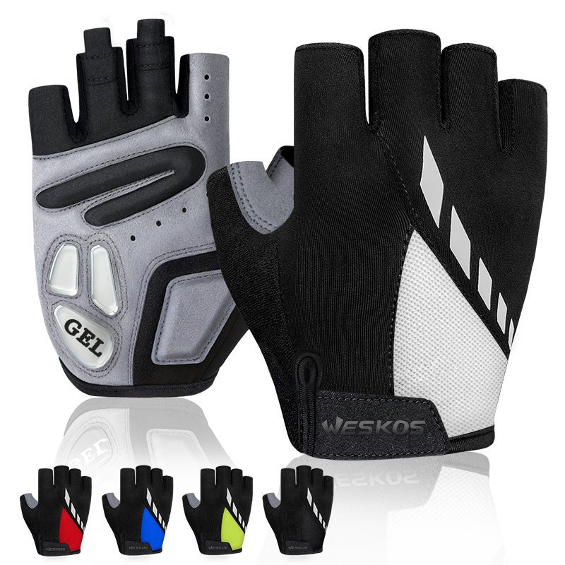 Sports Gloves With Air Cushion Anti Slip Wear Resistant Protection For Fitness Cycling And Outdoor Activities - Image 1