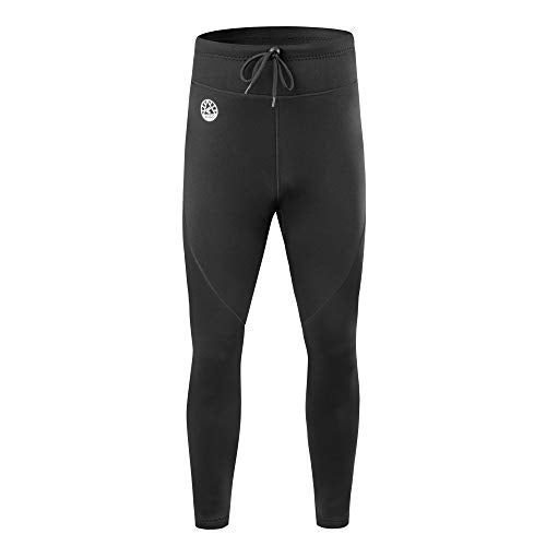ZCCO Men & Women Wetsuit Pants – 1.5mm Neoprene Long Pants for Diving, Surfing, Kayaking, Swimming – Thermal Cold Water Protection (1.5mm-Black, XXXX-Large) - Image 2