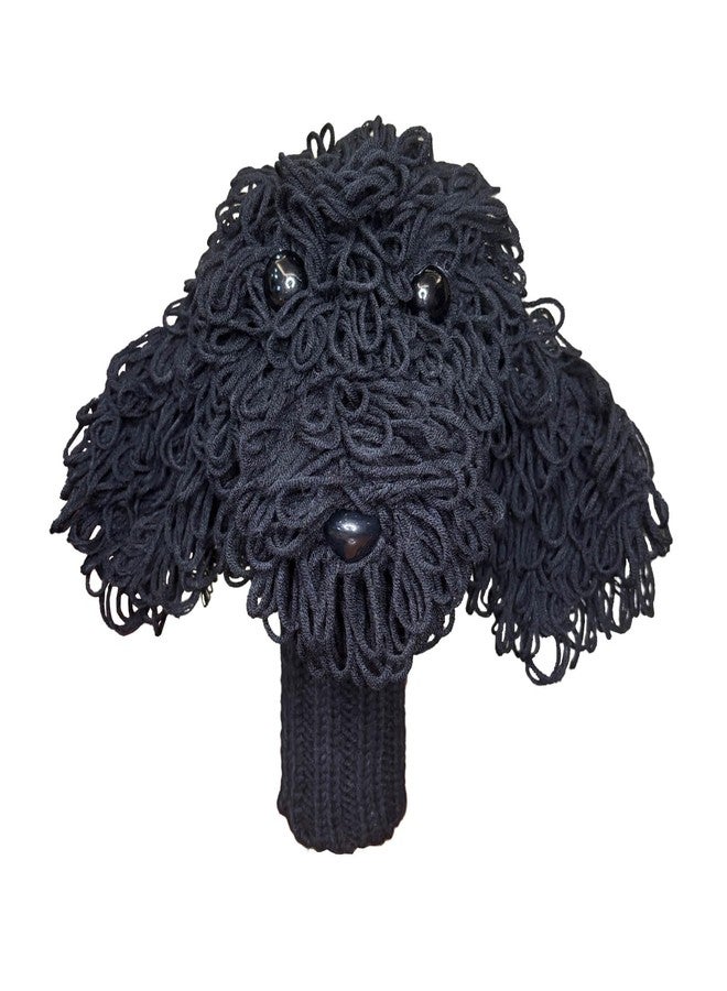 Stitch-Witch Funny Golf Headcover, Handmade Crochet Finished Black Goldendoodle Golden Doodle Animals Plush Driver Headcover - Image 1