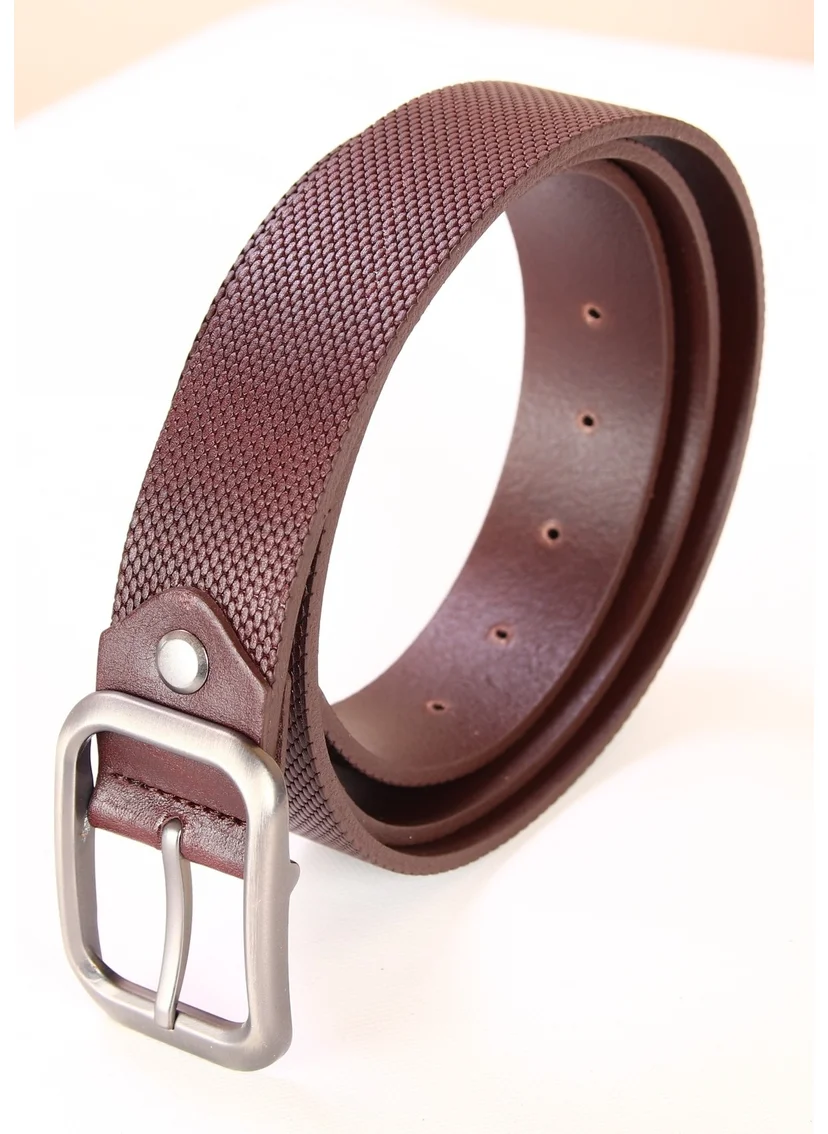 الكسندر جاردي Men's Soft Leather Belt Brown (19-Kmr E 04)