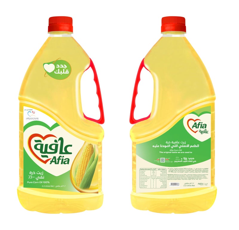Afia corn oil, Yellow, 2.2 liters - Package May Vary