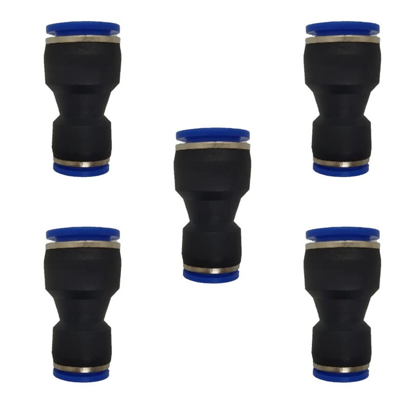 ROZESAZZ zjxed 16mm OD x 12mm OD Pneumatic quick Connector Push to Connect fittings Straight reducer Union/Coupler (Pack of 5) - Image 1
