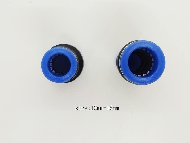 ROZESAZZ zjxed 16mm OD x 12mm OD Pneumatic quick Connector Push to Connect fittings Straight reducer Union/Coupler (Pack of 5) - Image 2