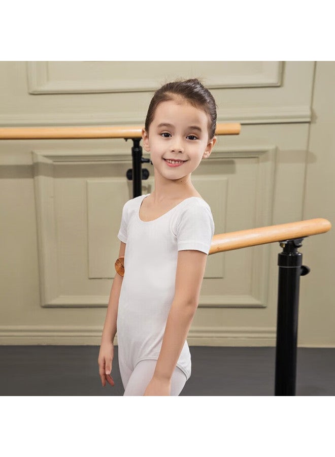 Sansha Children's Dance Leotard, Short-sleeve Ballet Dance, One-piece Girls' Dance Practice Outfit, Pink With Open Crotch, XL - Image 4