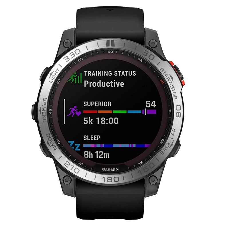 Methray Compatible for Garmin Fenix 7X 51mm Watch Bezel Ring, Stainless Steel Polished Adhesive Cover Anti-Scratch Protector Cover Ring for Garmin Fenix 7X Sapphire Solar (Silver) - Image 2