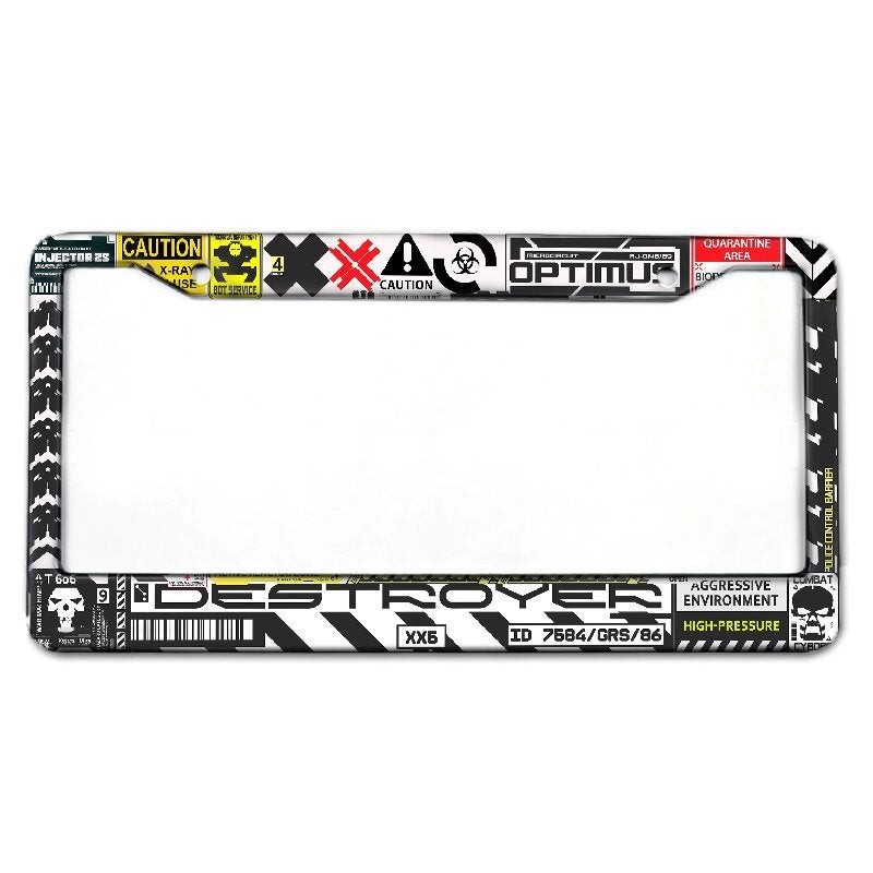 Temu Popular Flag Pattern License Plate Frame Plastic Abs Thickened Uv Color Printing License Plate Frame American Standard - Image 1
