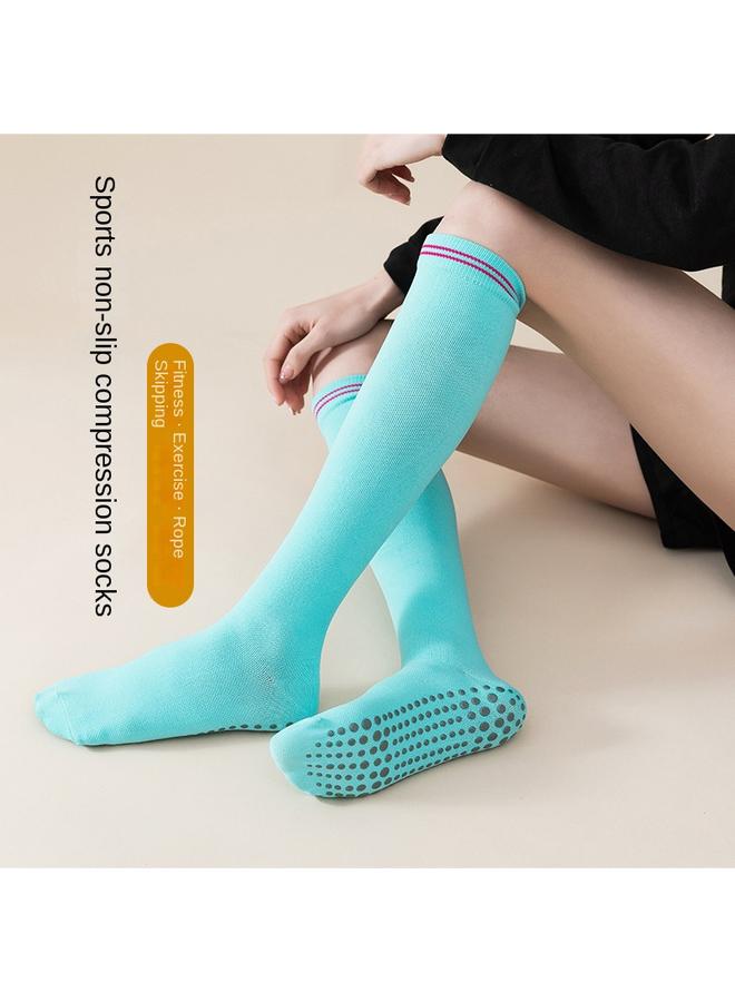 Bluejw Yoga Socks Compression Socks Jump Rope Sports Calf Socks Thin Legs Fitness Running High Tube Pilates Yoga Socks Long Tube - Image 2