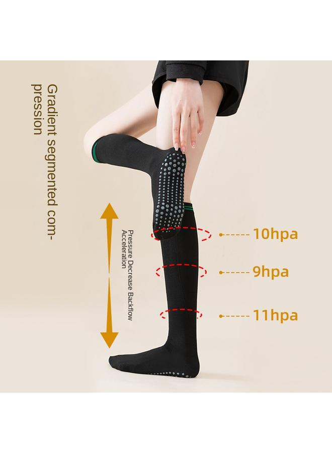 Bluejw Yoga Socks Compression Socks Jump Rope Sports Calf Socks Thin Legs Fitness Running High Tube Pilates Yoga Socks Long Tube - Image 4