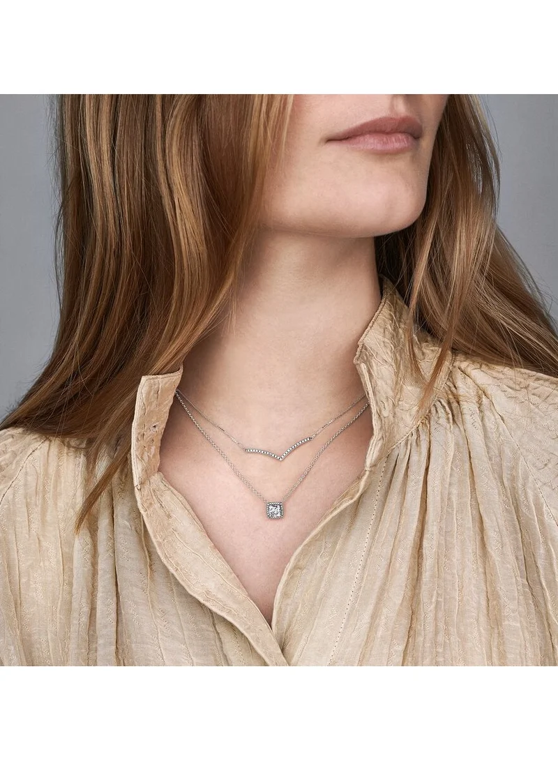 PANDORA Pandora Silver Necklace With Clear Cubic Zirconia