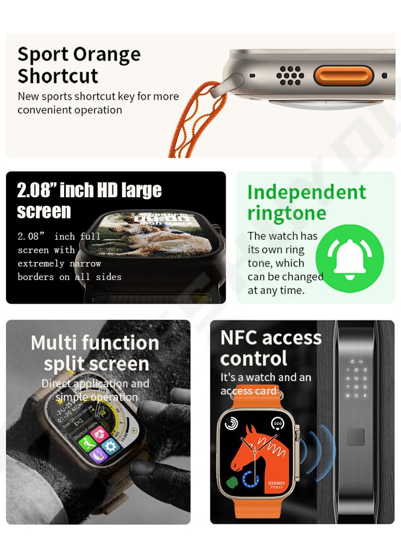 Generic - M8 PRO Ultra New Ultra 8 Pro Smartwatch Series 8 | S8 49mm 1.91" | Compass | NFC | IP68 Waterproof | Smart Sensor | Smart Watch with Ocean Strap - Image 1