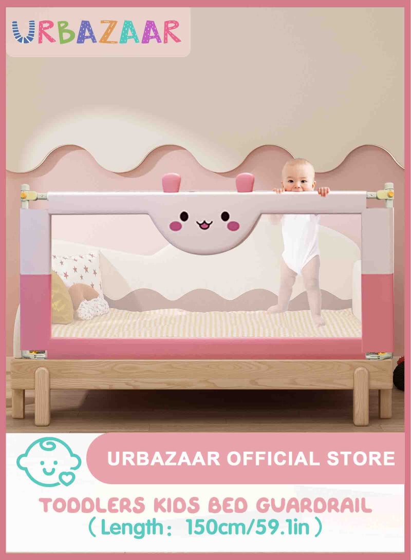 URbazaar Bed Rail Guard Barrier for Baby, Extra Long Bed Guardrail, Adjustable Height & Foldable Safeguard Bed Rails Single Side Bed - Image 1