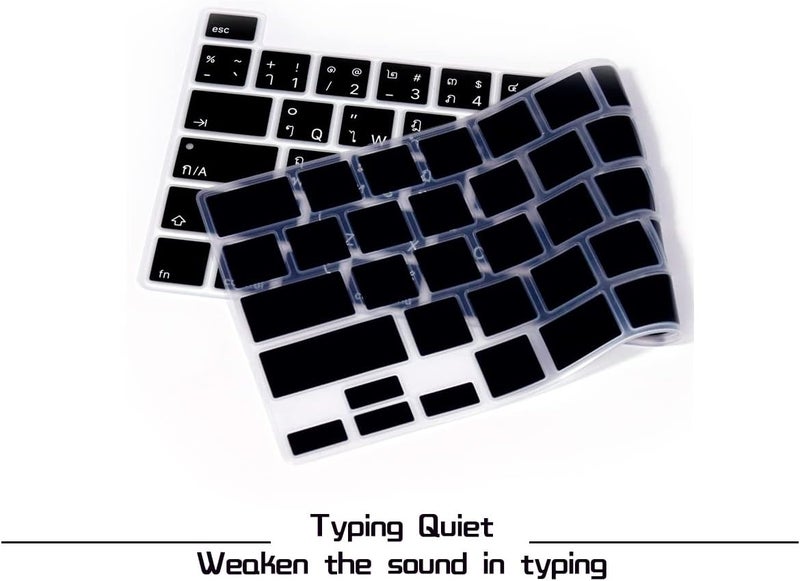 HRH Ultra Thin Thai Language Silicone Keyboard Cover Skin for MacBook Pro 13 inch 2020(Model A2289/A2251/A2338 M1 Chip) and for MacBook Pro 16" 2019 (Model A2141) Accessories - Image 3