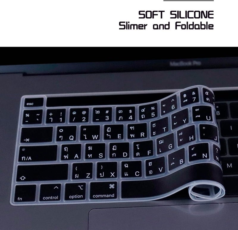HRH Ultra Thin Thai Language Silicone Keyboard Cover Skin for MacBook Pro 13 inch 2020(Model A2289/A2251/A2338 M1 Chip) and for MacBook Pro 16" 2019 (Model A2141) Accessories - Image 5