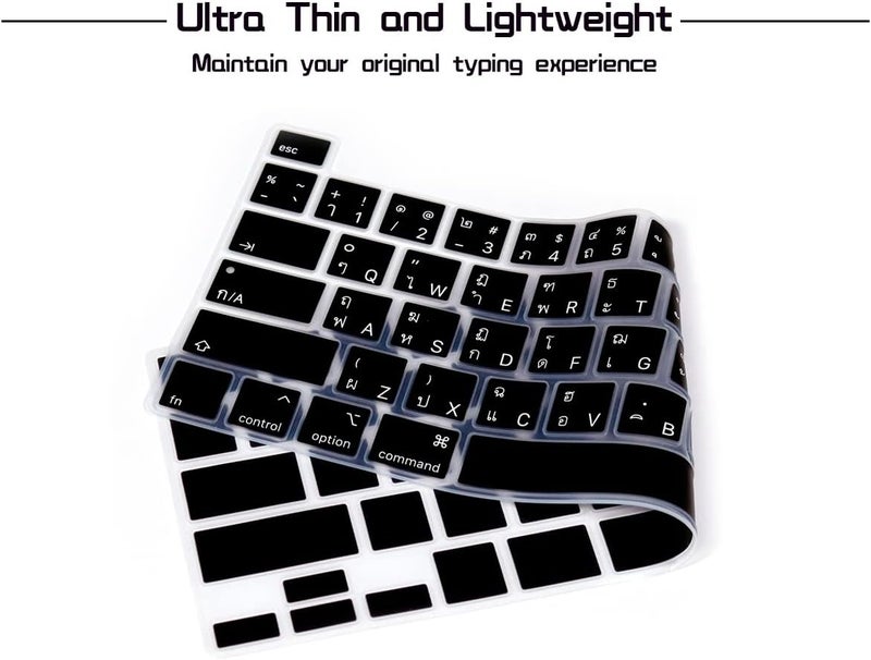 HRH Ultra Thin Thai Language Silicone Keyboard Cover Skin for MacBook Pro 13 inch 2020(Model A2289/A2251/A2338 M1 Chip) and for MacBook Pro 16" 2019 (Model A2141) Accessories - Image 4