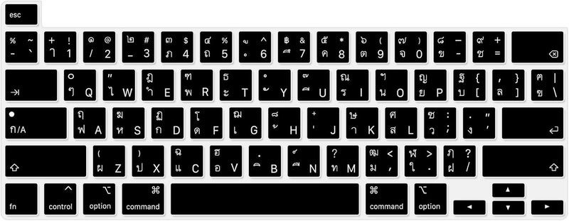 HRH Ultra Thin Thai Language Silicone Keyboard Cover Skin for MacBook Pro 13 inch 2020(Model A2289/A2251/A2338 M1 Chip) and for MacBook Pro 16" 2019 (Model A2141) Accessories - Image 1