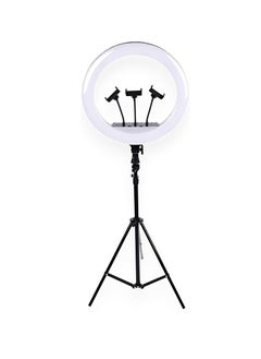 72W 3 Color Modes Dimmable LED Ring Light for YouTube, Photo Shooting, Video, Live Streaming, TikTok, Makeup, Vlogging for iPhone/Android Cameras 3 Holders + Remote Control (NP-21+Holder)