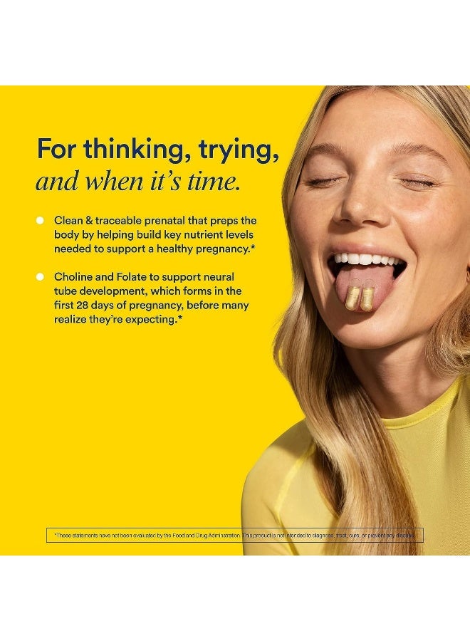 Ritual Prenatal Vitamins: Folate & Choline For Neural Tube Support, Omega-3 Dha For Fetal Brain Development, Iron, Calcium-Helper D3 & K2, Non-Gmo, Citrus Essenced, 30 Day Supply, 60 Vegan Capsules - Image 5