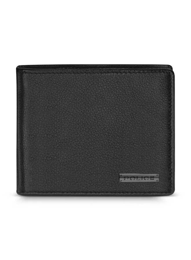 Police Genuine Leather Bi-fold Wallet & Twist Ballpoint Pen Gift Set for Men