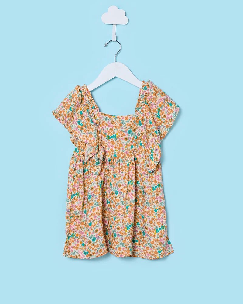 Redtag Infant Girls Pink Printed Dress