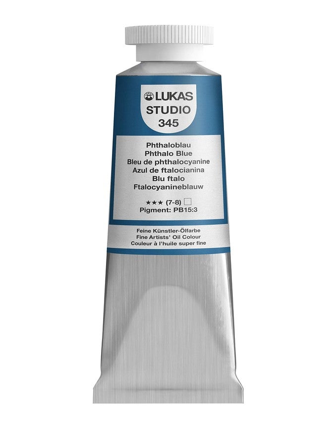 Lukas Studio Artist Oil Color Paints - High-pigment oil paint made with natural binder for artist, painting, & more! - [Phthalo Blue - 37 mL] - Image 1