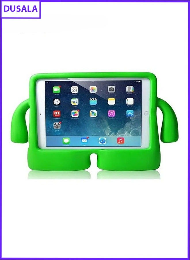 DUSALA Kids Shock‑Proof EVA Case with Handle & Stand for iPad Air Air 2 9.7 Bright Durable Cover(Green)