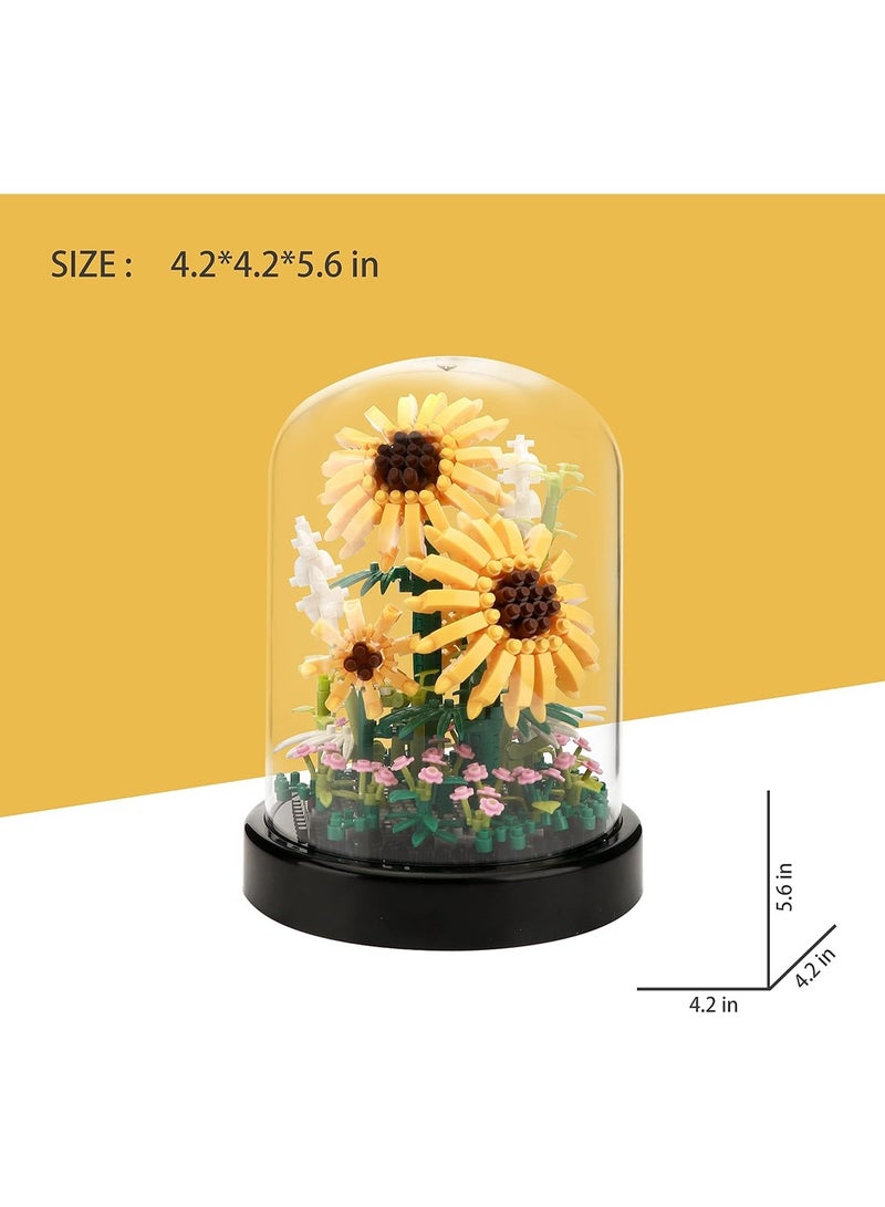 Sunflower Miniature Building Block Set with Transparent Display Box  - Image 5