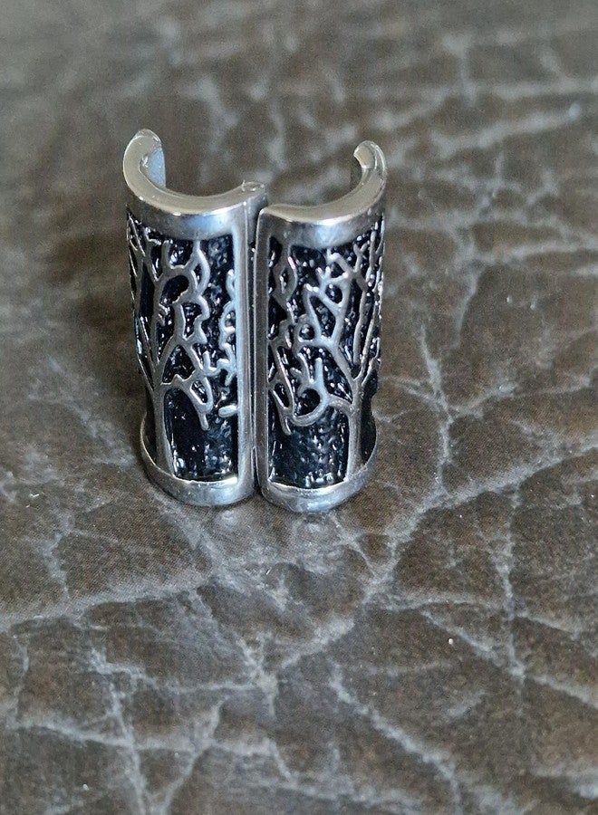 VALHALLA Opening Viking Beard Bead for Men 1pcs, Viking Hair Accessories 8x12x20mm, Tree of Life, Silver Stainless Steel Large - Image 5